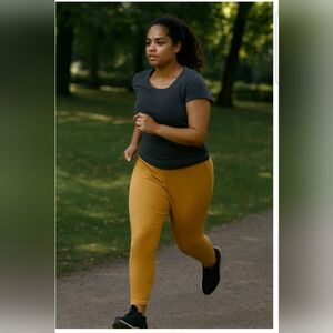 Zenana Outfitters Golden Ankle Leggings Mustard Yellow